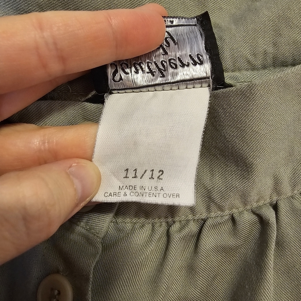 Vintage Southern Lady Sage Button-Front A-Line Skirt - Picture 7 of 8